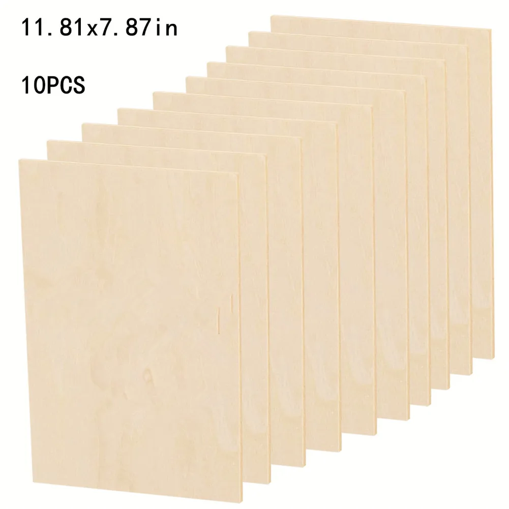 60 Láminas De Madera Sin Acabar 10x10 Cm - Grosor 3 Mm - Para Manualidades, Pintura, Pirograbado, DIY Y Decoración