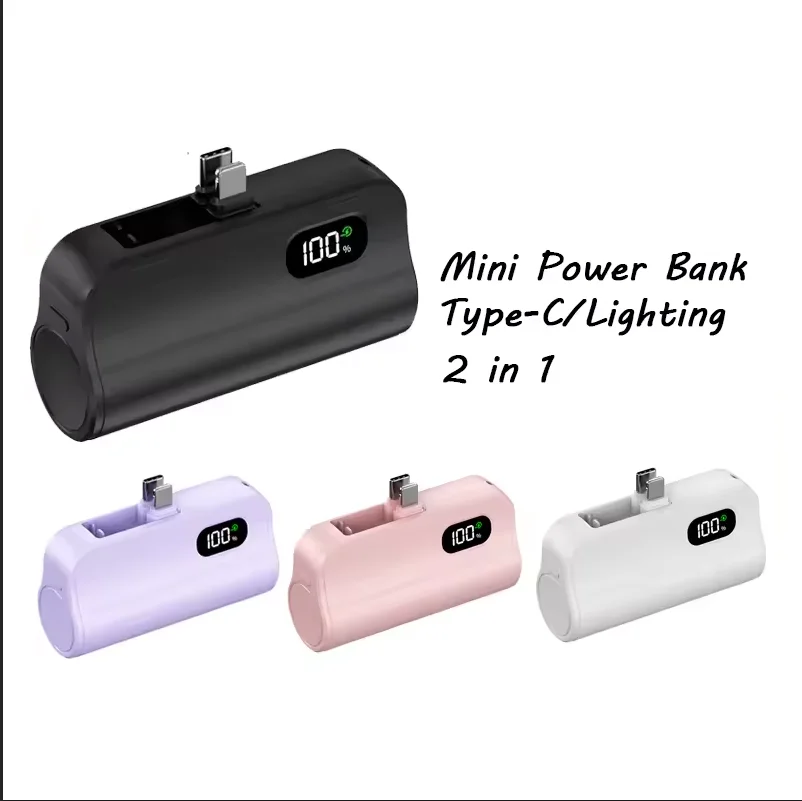 미니 캡슐 50000mAh 대용량 보조배터리 휴대용 무선 고속 충전 외장 배터리 (아이폰, 화웨이, 삼성용)