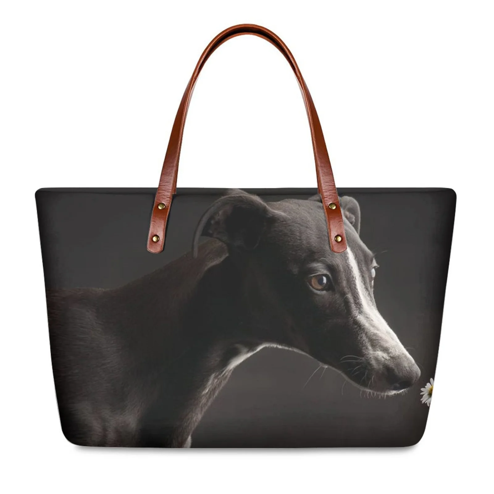 

Shoulde Bag for Women Luxury Designer Woman Tote Bag Cute Animal Dog Grey Italian Greyhound 3D Print Ladies Totes Large Handbag