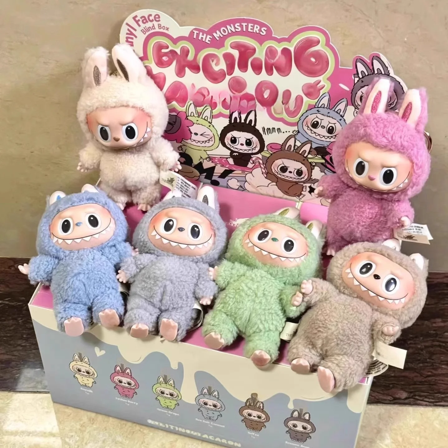 【レプリカ】LABUBU エナジーシリーズ/アソートボックス(6ピース入り) 6 sztuk Labubu potwory bicie serca Macaron emalia twarz