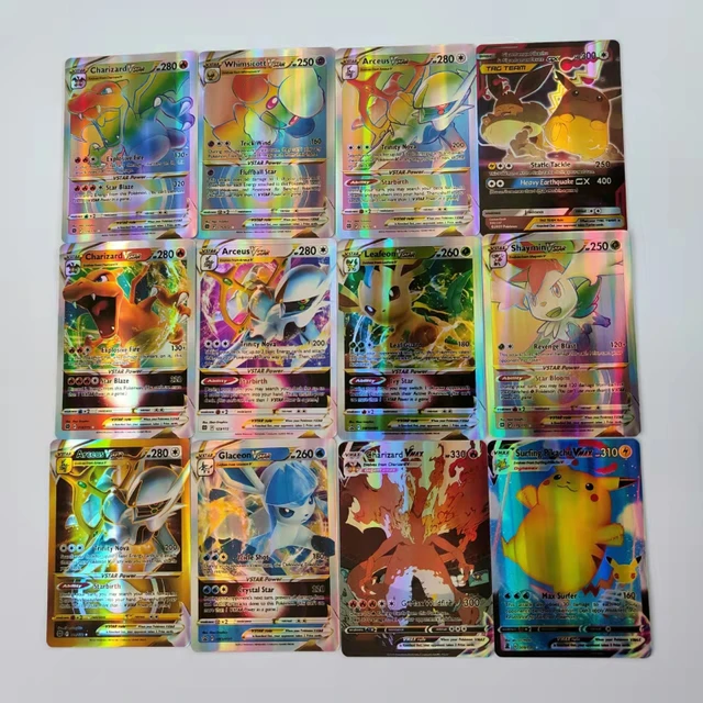 50pcs Vstar Game Pokemon Cards Anime Shining English Pokemon Cards GX VMAX MEGA Pikachu Charizard Battle Carte Trading Kids Toys 3