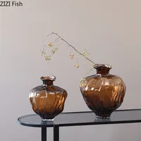 Dried Fruits Shape Glass Vase Desk Decoration Artificial Flower Decorative Flower Arrangement Floral Vases Room Aesthetic Decor 1
