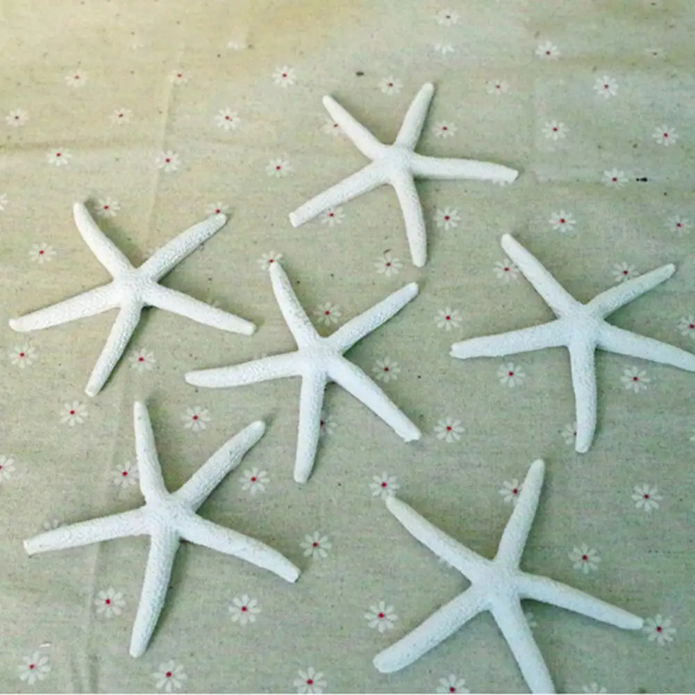 Artificial Starfish Solid Color Decorative Resin Beach Coastal Starfish Nautical Ornament For Wedding Party Home Decoration resin starfish ornaments