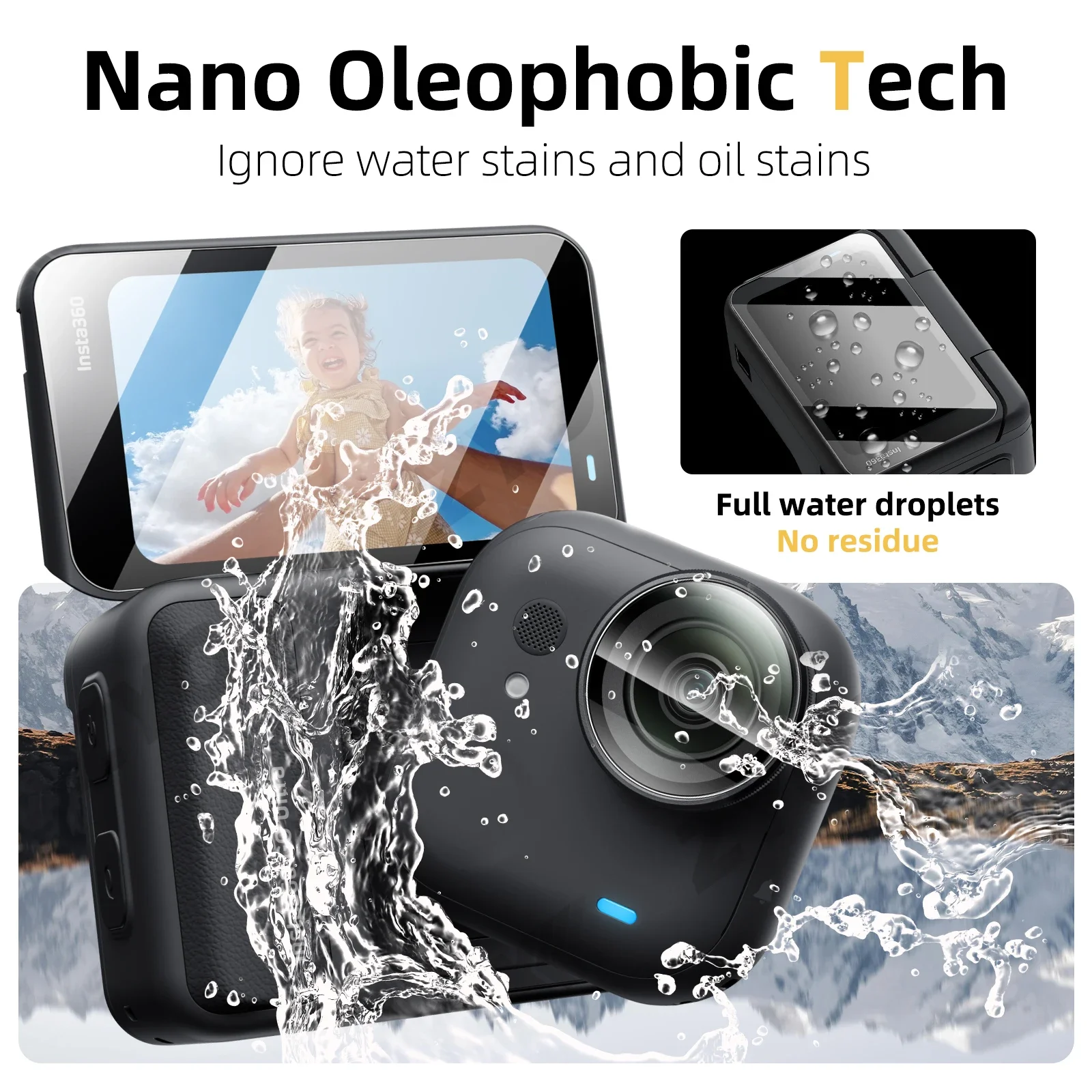Ultra-HD Tempered 9H Hardness Glass Screen & Lens Protector - Clear, Anti-Scratch Film Accessory