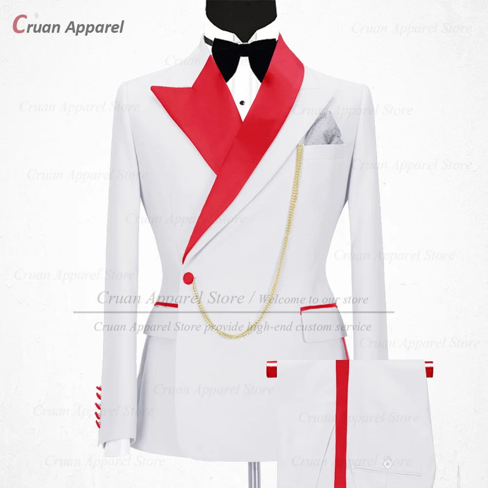 Men Formal Suit Slim Fit 2 Pieces Set