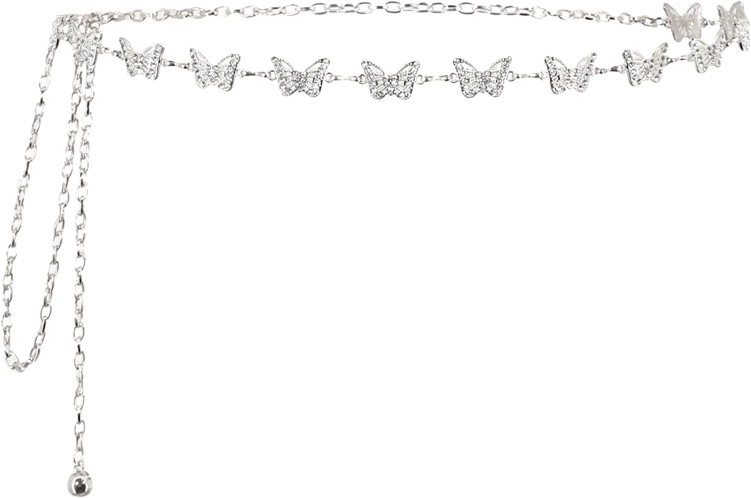 Cintura con Strass Brillantini Glitter per Donna, Cintura a Catena in Cristallo per Vita, Elegante per Abito da Sera (Oro