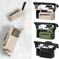 Sac de rangement pour poussette de bébé, sac suspendu de voyage de grande capacité, sac pour maman, porte-bouteille de téléphone, sacs à couches, accessoires de poussette pour bébé 6