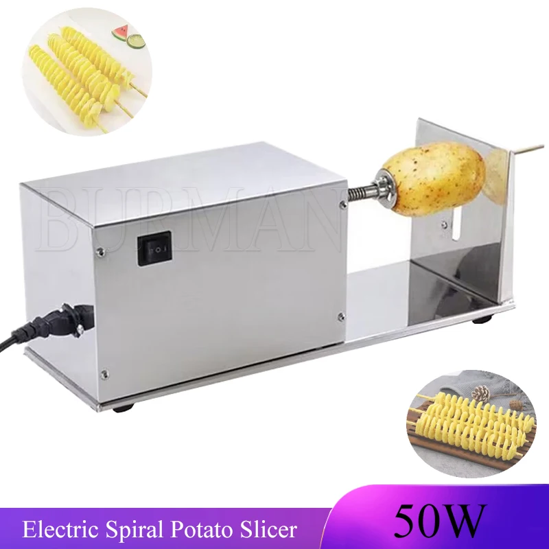 

110V 220V New Spiral Slicer French Potato Knife Electric Tower Making Machine