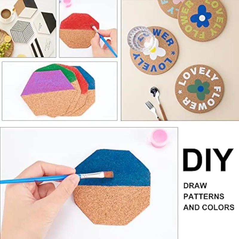 Craft Supplies 10 Pack Cork Sheets 3mm thick Cork Tiles Mat 12x8 Inch for Wall Decoration Party and DIY Crafts