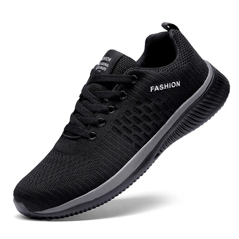 Men's Breathable Knit Athletic Sneakers - Lightweight Fashion Sport Shoes