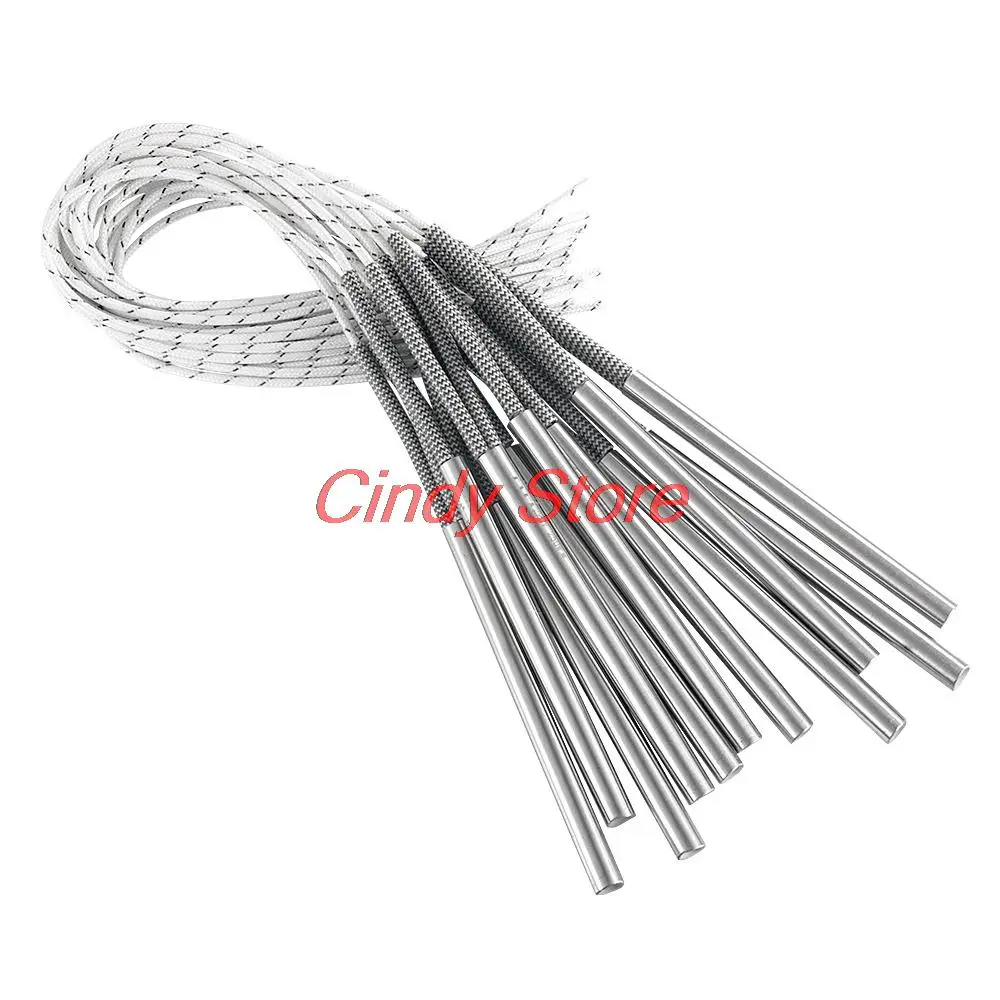 Mold Cartridge Heaters Heating Element Cylindrical Tubular 6mm/8mm/10mm Tube AC220V 30W-500W 1PCS cartridge heaters