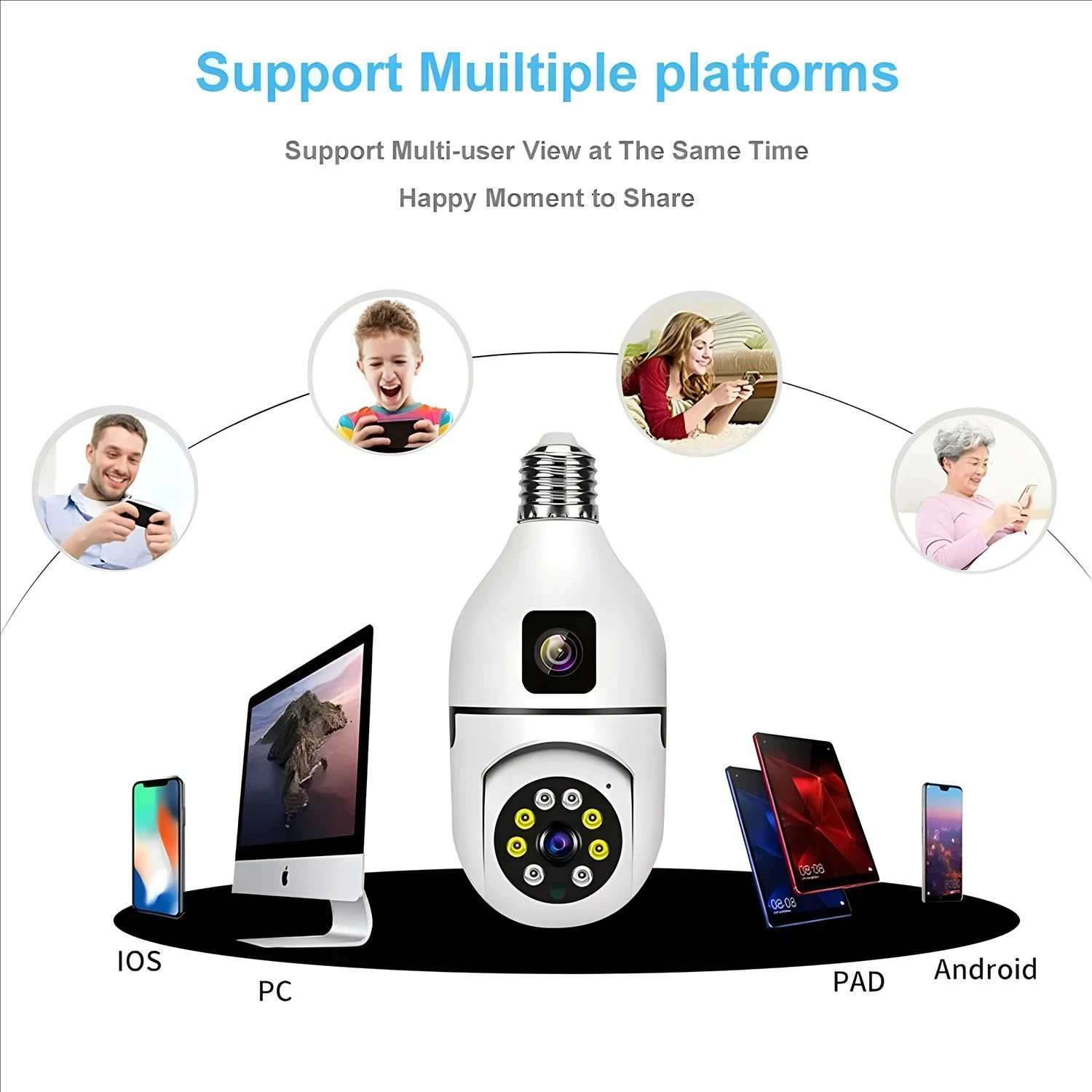 4MP HD Wifi Surveillance PTZ Camera Outdoor with Dual Lens Dual Screen AI Auto Tracking IP Security Protection CCTV Video 3