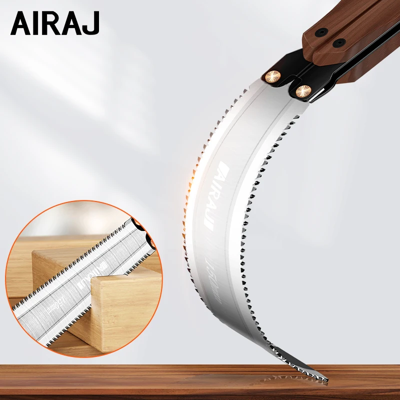 AIRAJ Folding Saw Double-Sided Gardening Pruning Saw Outdoor Camping Industrial Grade Anti Slip and Durable Manual Hardware Tool folding saw hand saw multi purpose saw handheld saw