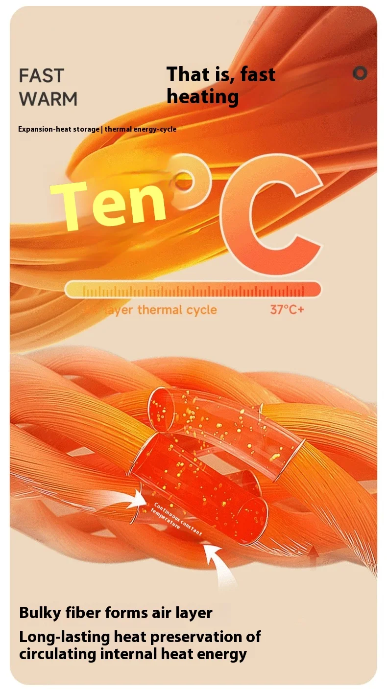 Description Picture 4 of item2PCS/Set large size men's non-marking cashmere simulation silk thermal underwear padded and thickened fall coat and pants bottom