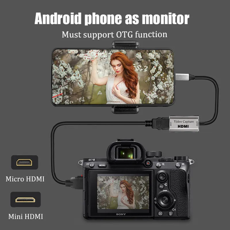 Mobile Phone Screen Monitor Set para Vlog,