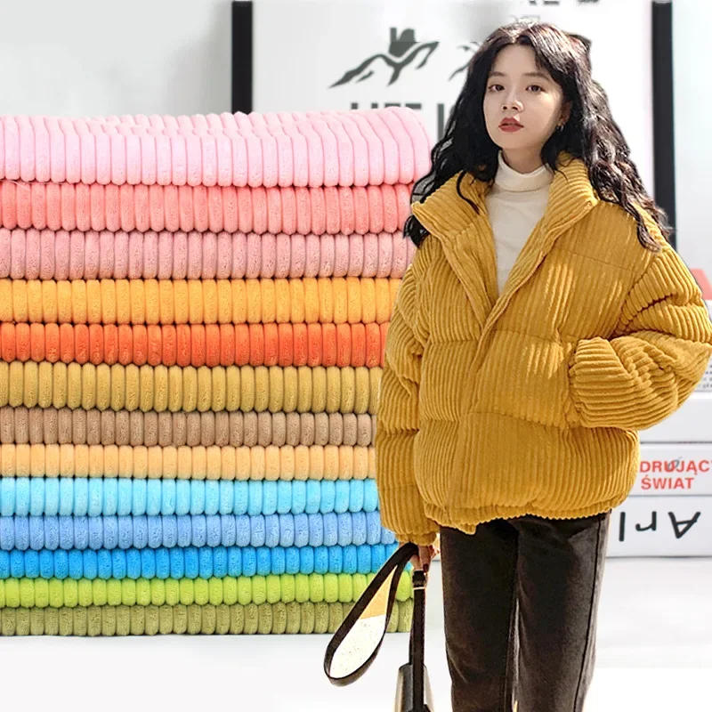 

Corduroy Fabric Thick Wide striped Polyester Nylon Corduroy Fabric DIY Warm coat clothing knitted Handmade sewing Sofa pillow