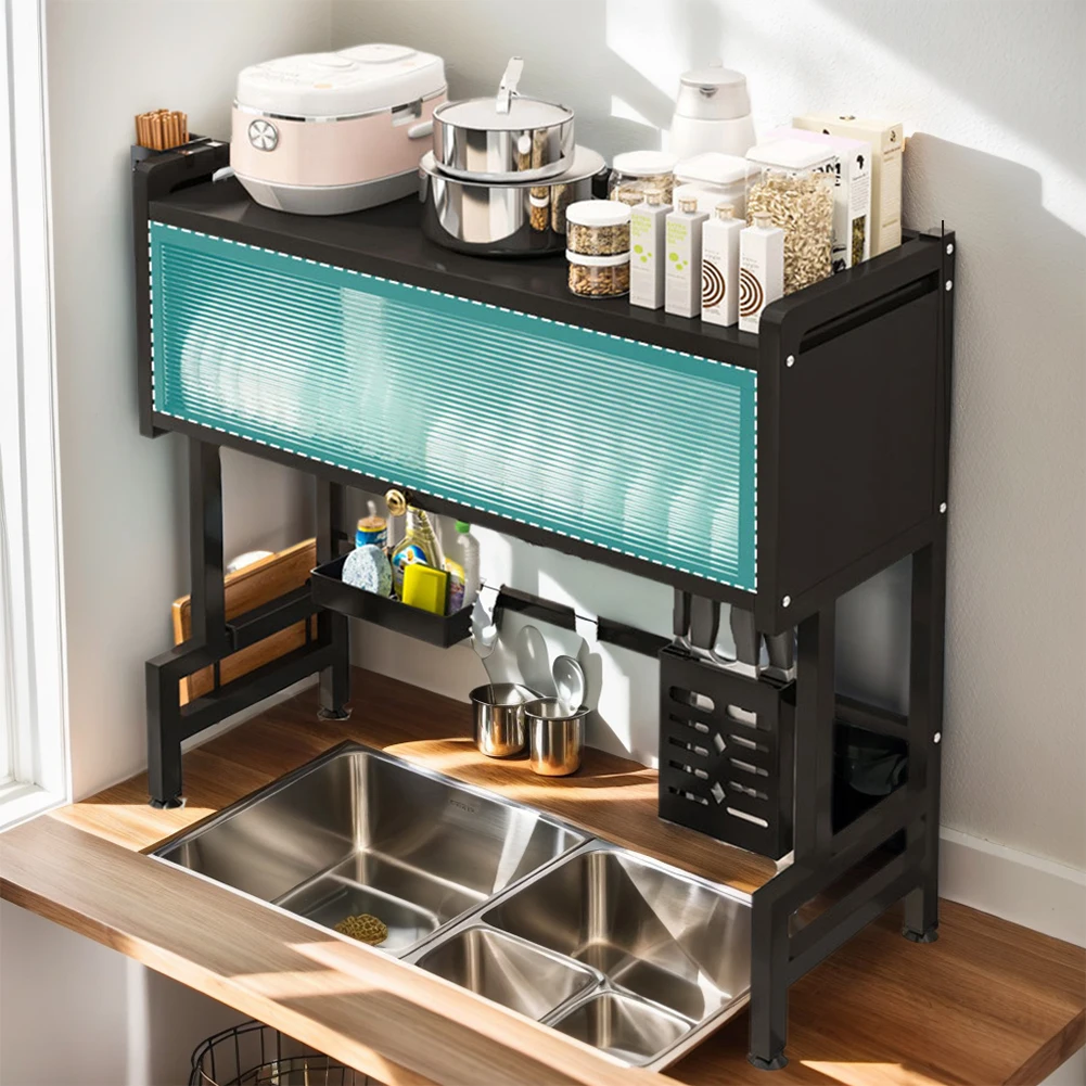 Metal Kitchen Storage Rack with Cover