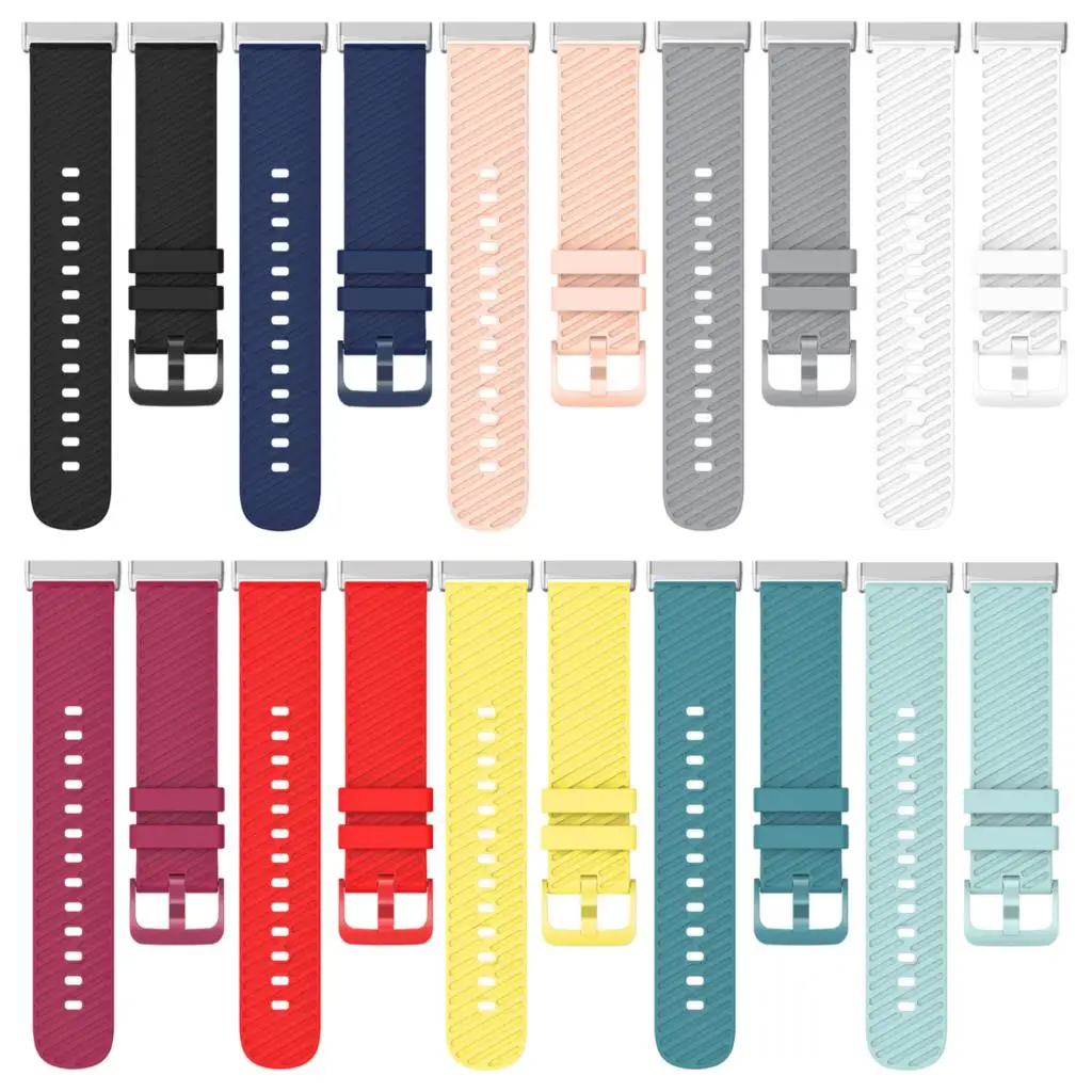 Bracciale Orologio Per Fitbit Versa 4 Correa Fitbit Sense 2 Band Twill Cinturino In Silicone A Righe Per Fitbit Versa 3 Strap Sense