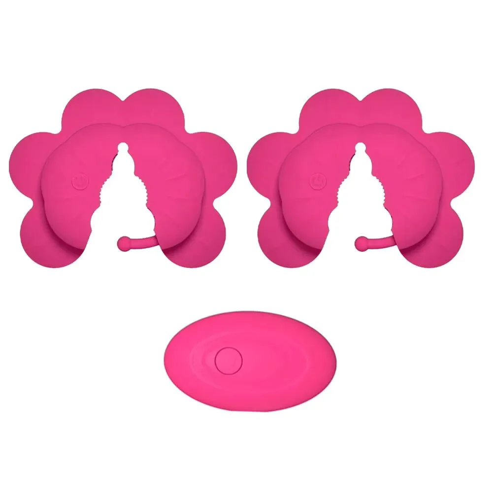Rose Nipple Clamps Vibrator Female Wearable Adjustable Remote Control Nipples Stimulator BDSM Sex Pleasure Adult Toys for Women