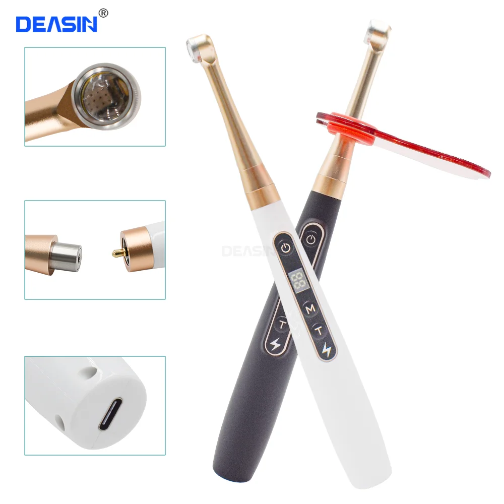 Neues Modell 2-in-1 Dental-Härtungslampe 1S Kabellose LED-Dental-Härtungslampe mit Karieserkennungsfunktion Zahnmedizin-Laborausrüstung