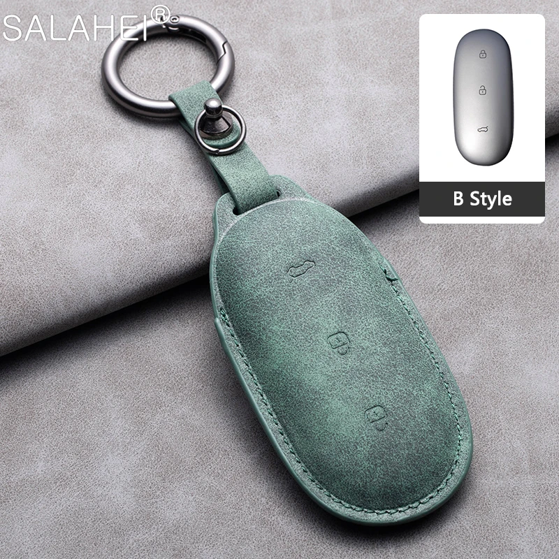 

Suede Leather Car Smart Key Fob Case Cover For Leading Ideal One Li Auto L9 For Li Lixiang L7 L8 2022 2023 Keychain Accessories