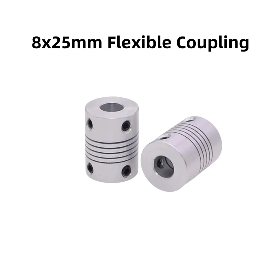 

3-3mm/4/5/6/8/10mm 8x25mm Flexible Coupling Aluminum Alloy Connector For Motor Screw Rod/Lead Free Wrench