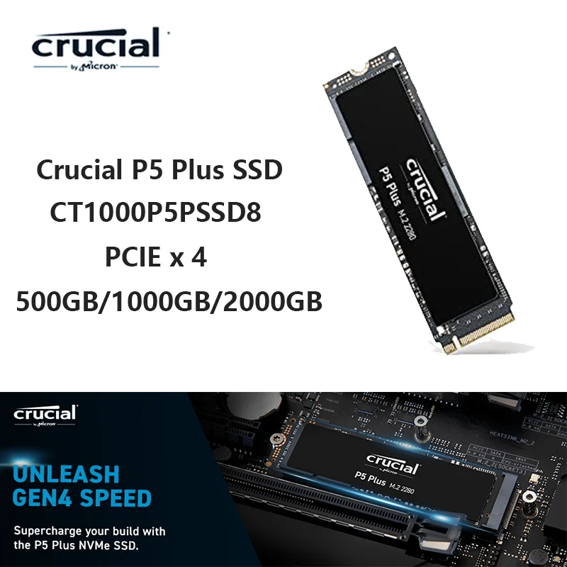 Crucial P5 Plus avec dissipateur - 1 To - Disque SSD Crucial sur