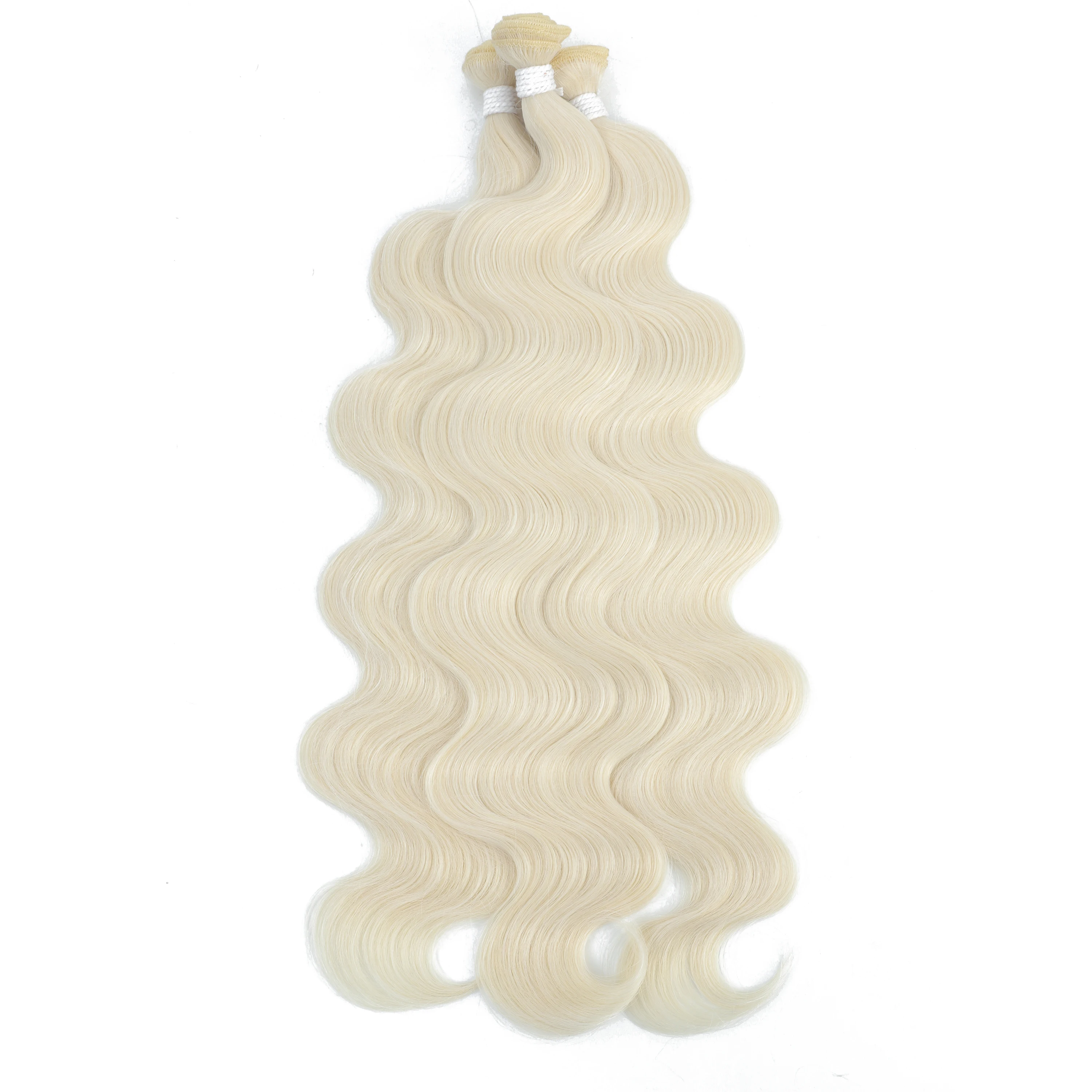 Synthetic Body Wave Hair Bundles Weave Hair Extensions Color #4 Brown Piano Blonde Pink Purple Blue