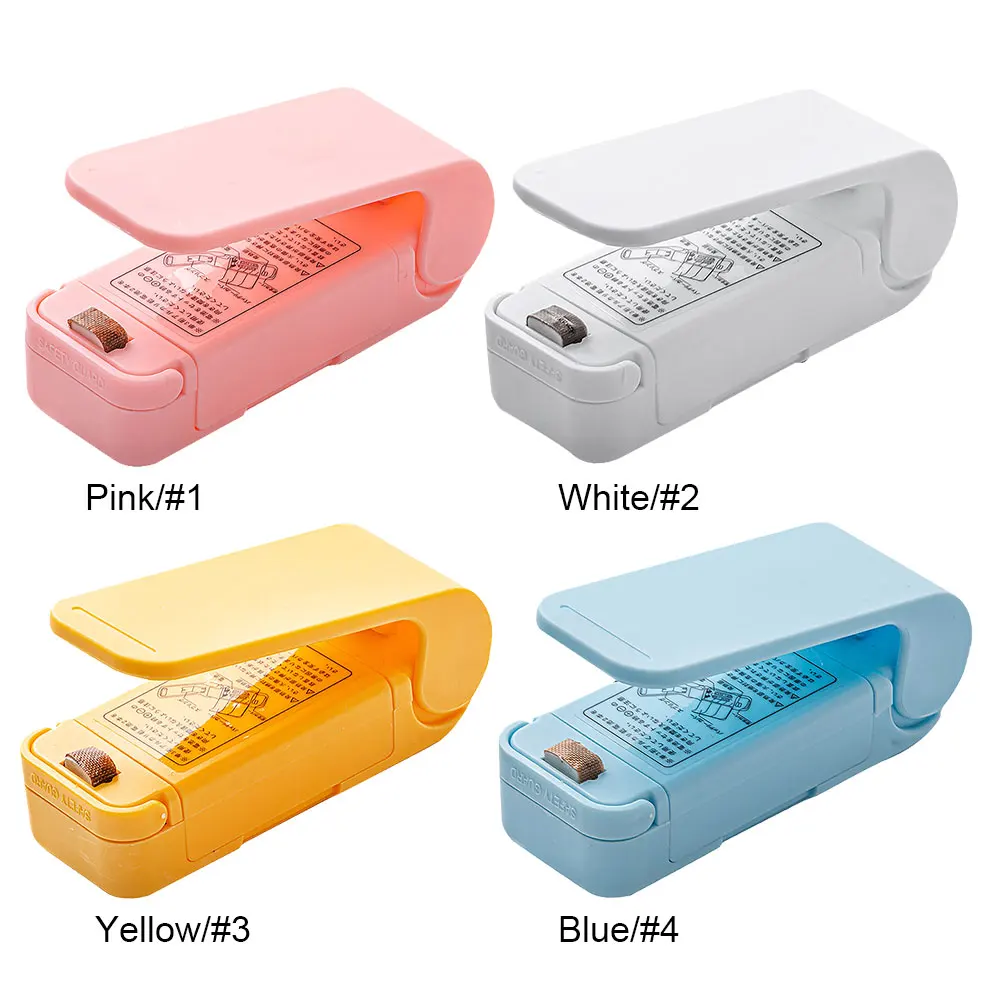 Heating Sealer Handheld Plastic Bag Sealing Clips Hand Press Preservation Bags Sealer 2-speed Adjustable for Camping Travel 2