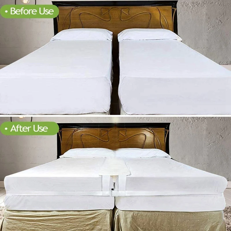 Bed Bridge Twin to King Converter Kit Adjustable Mattress Connector for Bed BedspaceFiller Twin Connector bed gap filler
