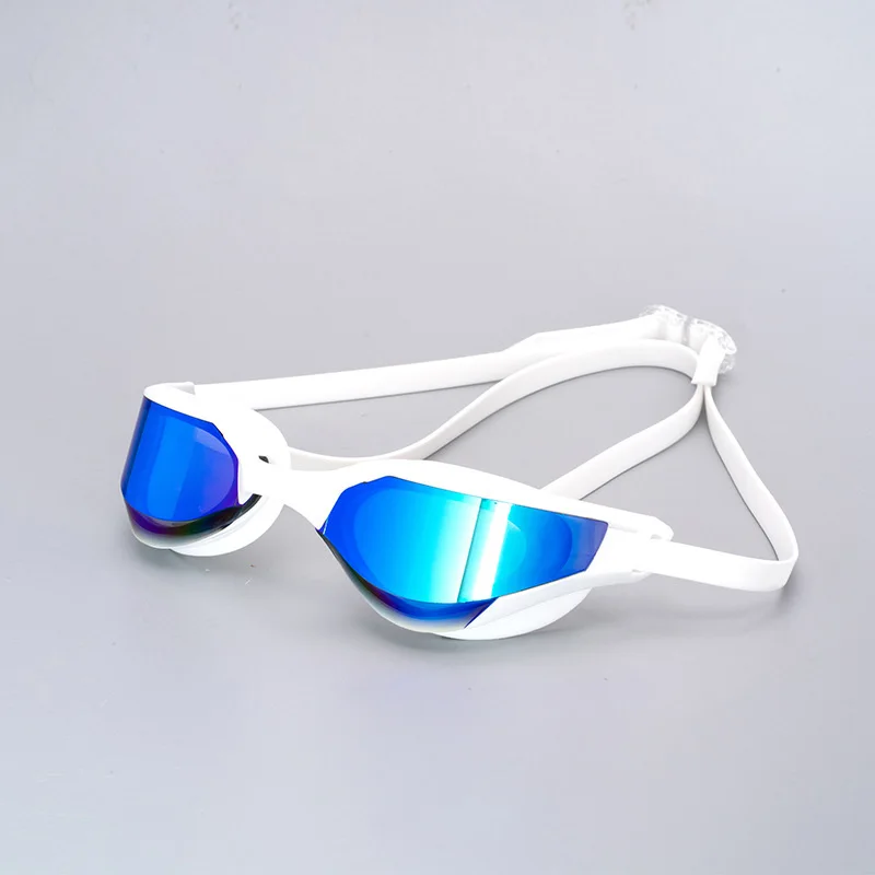 Adult Swimming Goggles Electroplate Fog-proof Professional Racing Goggles Men Women Cool Silver Plated