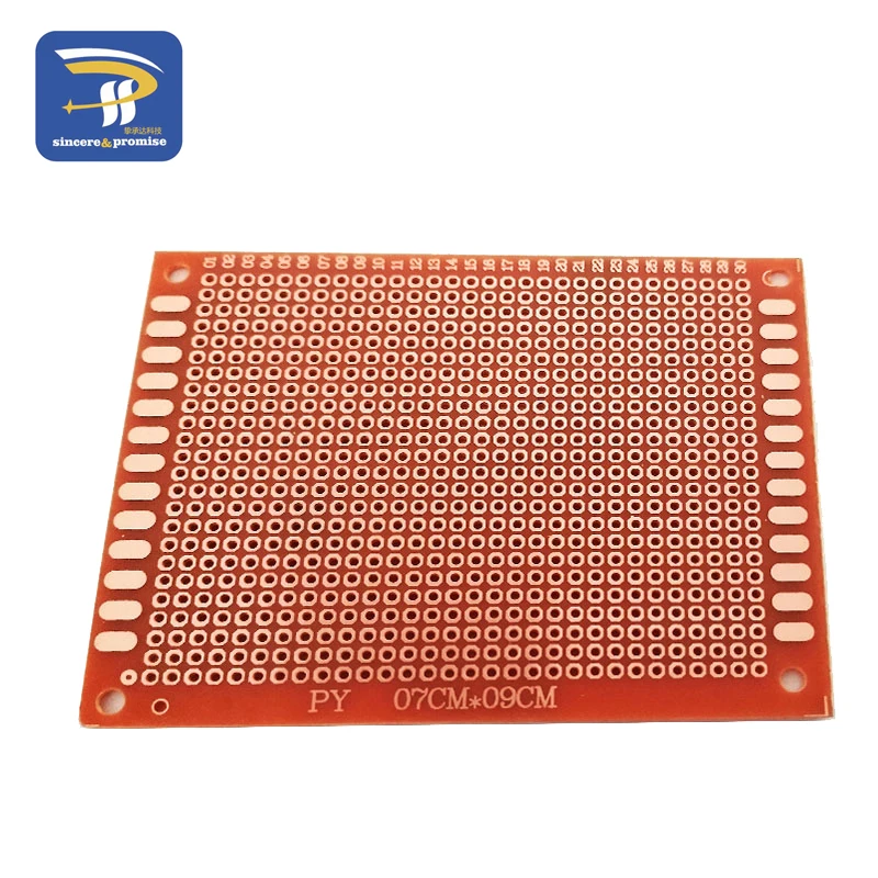 5PCS 7x9cm 7*9cm 단일 측면 프로토 타입 2.54mm PCB 브레드 보드 범용 DIY 실험 베이클라이트 구리판 회로 보드