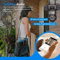 Caméra de surveillance extérieure 12MP 6K HD à triple objectif, triple écran, connexion Wi-Fi, vision nocturne, caméra de sécurité domestique étanche 5