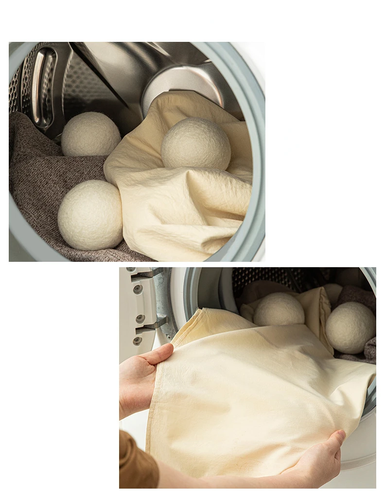 5cm/7cm Reusable Laundry Dryer Wool Ball Household Anti-winding Ball Clothing Quick Drying Artifact Pure Cotton Wool Drying