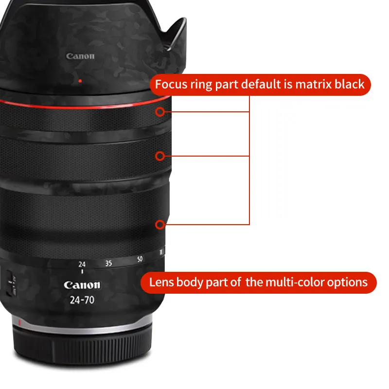 For Canon Camera Lens Stickers RF24-70mm F2.8 L IS USM Lens Skin ornament 3M material protective film