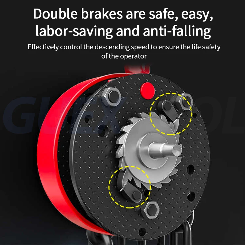 Pulling Wrench Hoist Manganese Steel Hook Hand Chain Hoist Portable Lever Block Inverted Chain Tightener Traction Lifting
