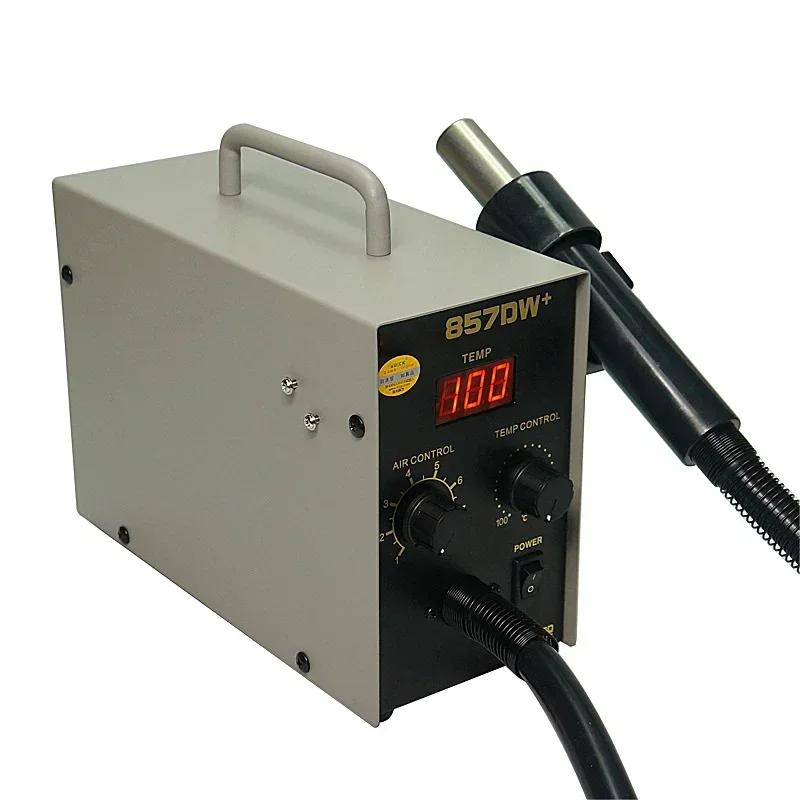 JH 857DW+ 850W Adjustable Hot Air Gun Soldering Station Helical Wind Air Gun wit