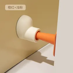 Silent Door Guard: Soft Silicone Wall Protector & Collision Prevention (Orange)