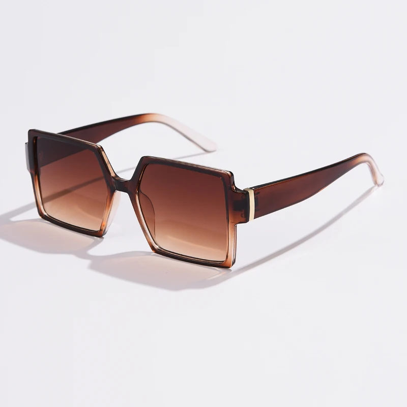 Schutzbrille 1/2 Stück Vintage Großer Rahmen Quadratische Sonnenbrille Damen Übergroße Sonnenbrille Mode Bunte Farbverlaufsbrille – Detail 3
