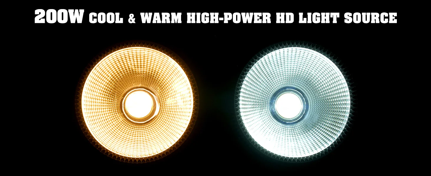 Description Picture 6 of item200W Double Color COB Par Light Fill Light Lighting Outdoor Stage Light Club Wedding Car Show Performance Face Light