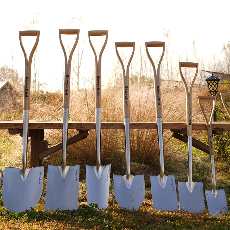 Stainless steel large shovel outdoor flower planting tool spade digging soil planting trees weeding