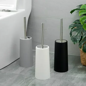 Scopino per WC dorato in stile nordico creativo con supporto Spazzola per WC Spazzola per la pulizia del bagno Accessori per il bagno Pulizia dei pavimenti della casa 1