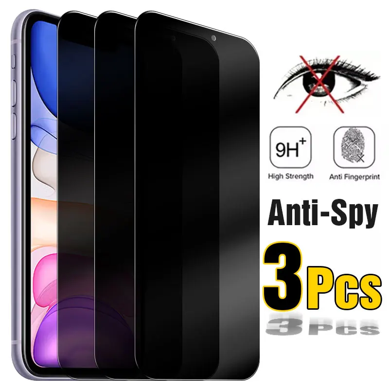 

3PCS Full Cover Tempered Glass for iPhone 7 8 6 6S 14 15 Plus SE 2020 Screen Protector for iPhone 13 12 11 XR X XS Max Pro Mini