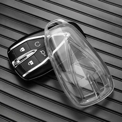 Premium Soft TPU Car Key Holder Case - Durable Protective Cover (Clear white 1PC)
