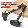 1 industrial octagonal hammer, 2/3/4 pounds, non-slip handle hammer, high carbon steel integrated hammer, professional masonry s 5