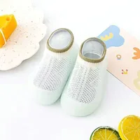 2024 Summer New Combed Cotton Anti slip and Breathable Children's Soft Sole Shoes Baby Walking Shoes Mesh Faced Baby Floor Socks 2