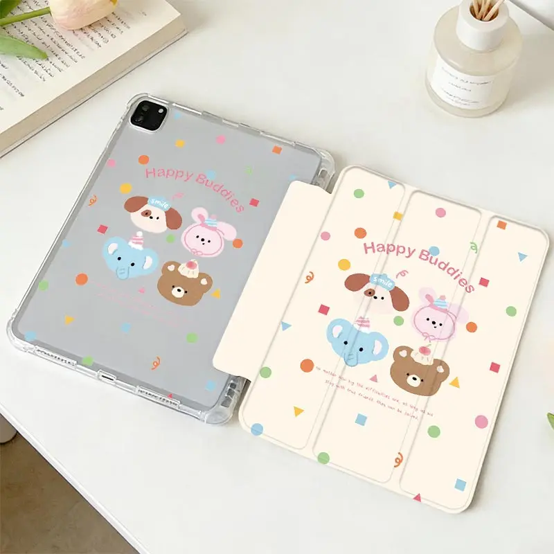 Enhanced Tri-Fold TPU Bumper Case with Pen Holder
