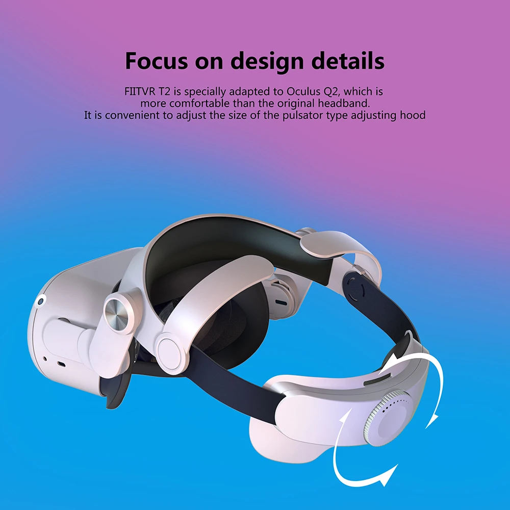 Quest2 Elite Adjustable Head Strap Increase Supporting Reduce Pressure Improve Comfort-Virtual For Oculus Quest 2 VR Accessories