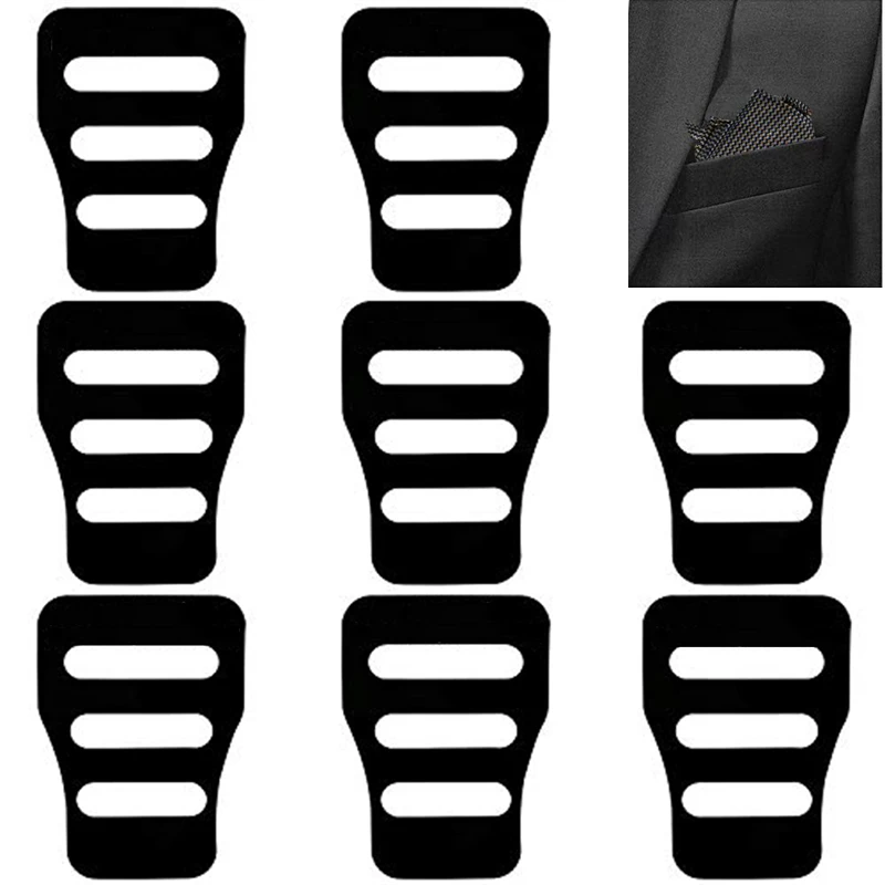 Fashion Pocket Square Holder Handkerchief Keeper Organizer Man Prefolded Handkerchiefs 8Pcs