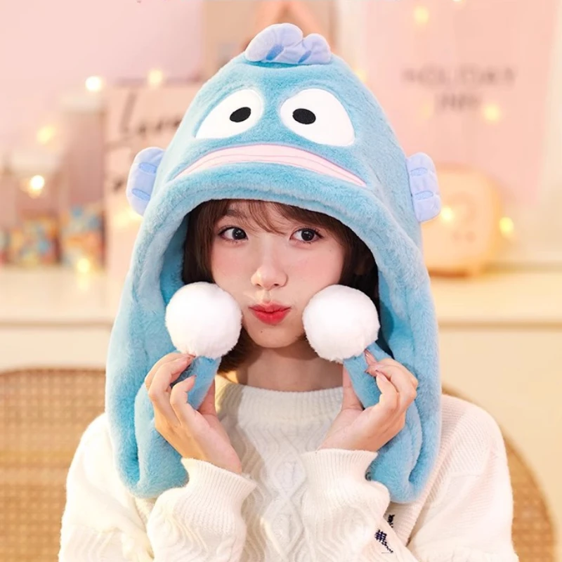 

Kawaii Sanrio Anime Kuromi My Melody Cinnamoroll Cute Cartoon Plush Hat Keep Warm Sweet Simple Hat Cute Things for Girls